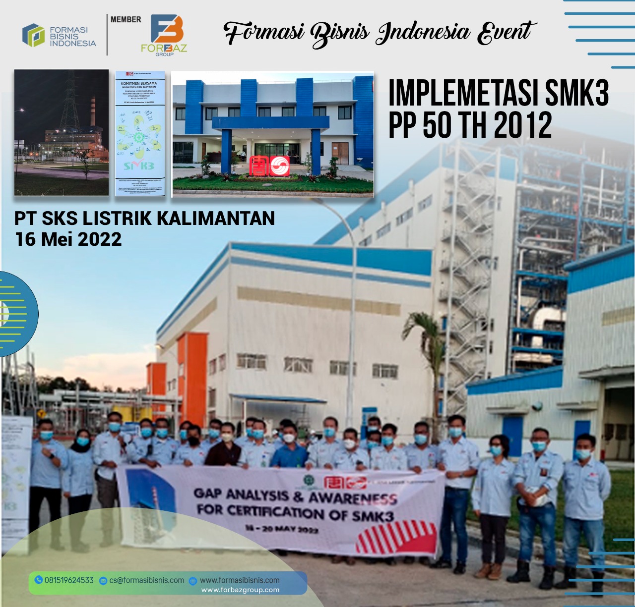 Implementasi SMK3 PT SKS Listrik Kalimantan - Mei 2022